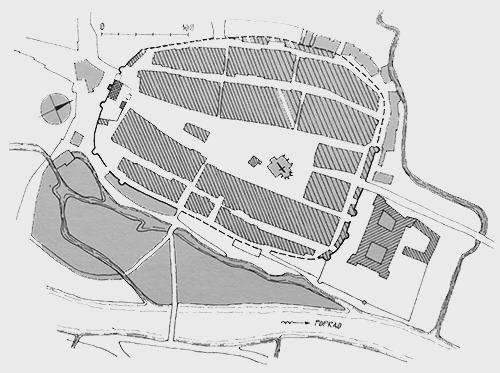 Legend to the ground plan:Source: PLAČEK M., BÓNA M., Encyklopédia slovenských hradov